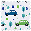 Leafy Lane, Aqua - Roman Blind